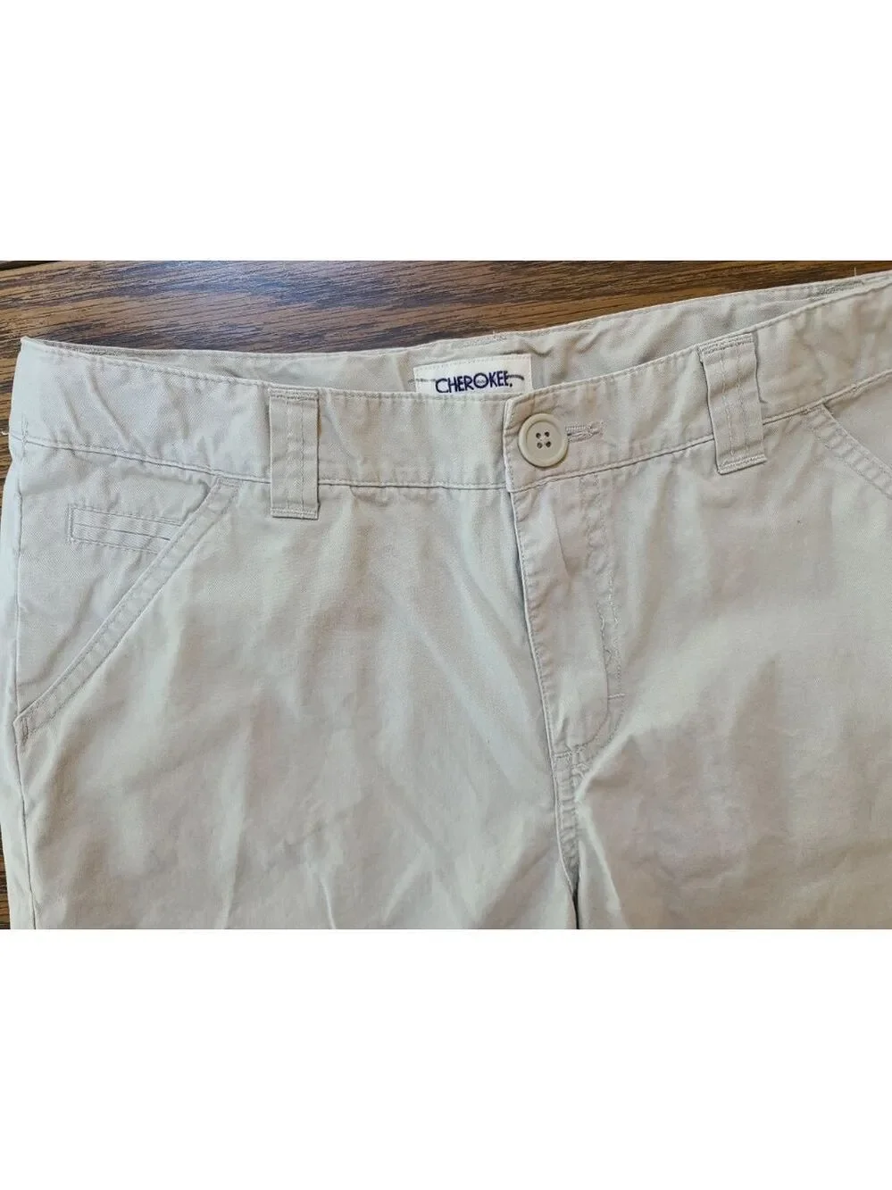 Cherokee Girls XL 14/16 Beige Casual Shorts with Pockets